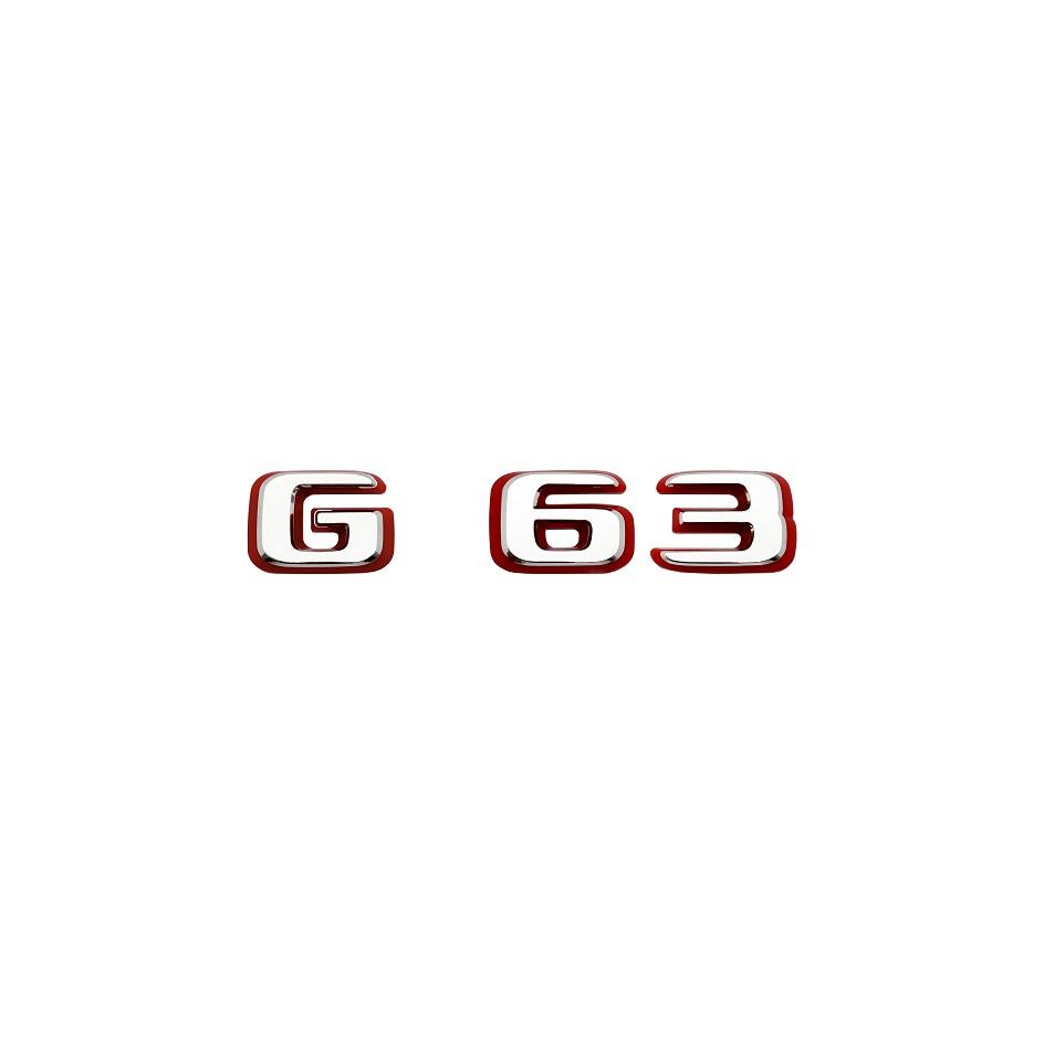 

2024 New style Two tone Letters Numbers G63 G65 V8 BITURBO Emblem for Mercedes Benz AMG W464 Car Trunk Nameplate Logo Sticker Black Red
