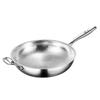 German Fish Scale Hammered Pure Titanium Wok - Uncoated Non-Stick Stir-Fry Pan for Induction Cookers.