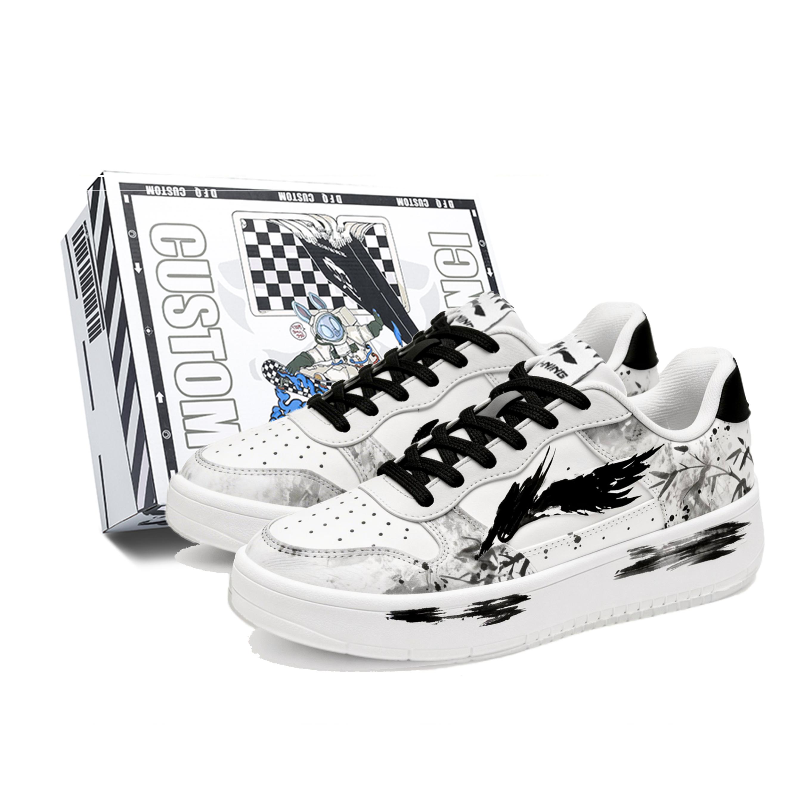

Li Ning Floating Boat Solitary River Ink Shadow, Box Abrasion Resistant Slip Resistant Low top Skateboard Shoes Women s AGCS420-6(TeamM--BOX) 35