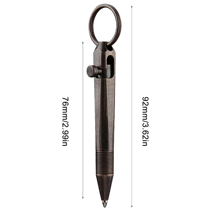 Signature Pen Rollerball Pen Writing Pen, 0.5mm Brasses Journal Pen Gel Inks Pen