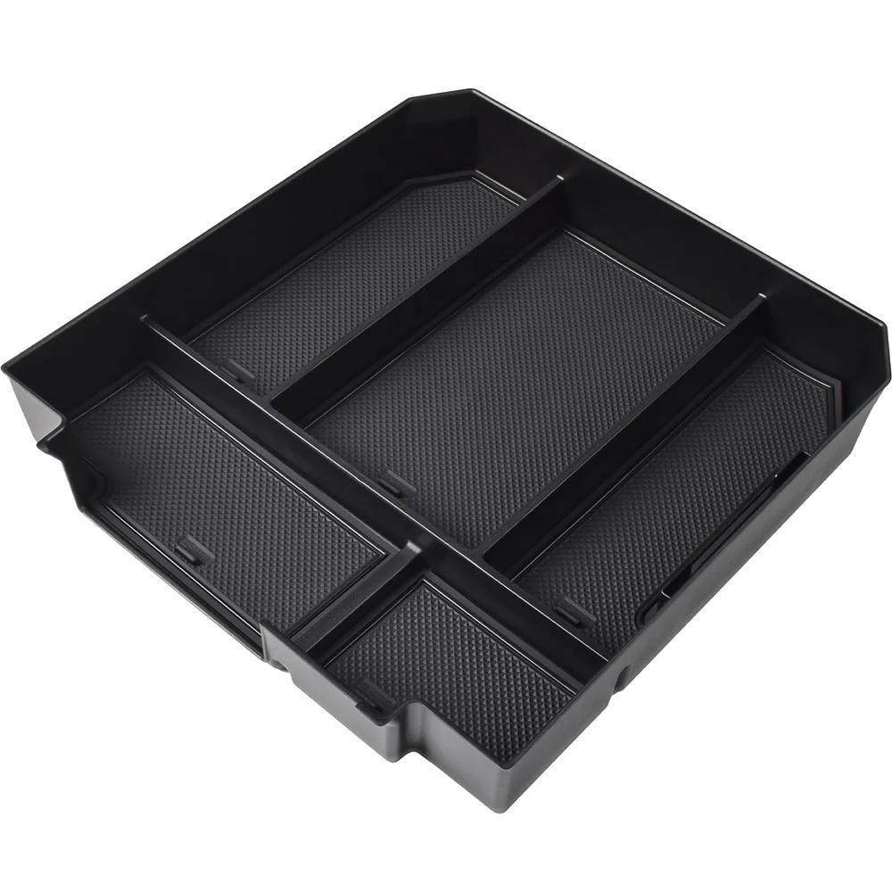 

Center Console Organizer for 2025 2025 2025 Toyota Tundra Armrest Box Storage Car Center Console Tray Accessories ABS Car Box чёрный