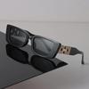 Fashion Women Sunglasses Men Square Vintage Big Frame Sun Glasses Stylish Mirror Black Retro Oculos
