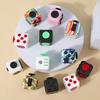 Stress Relief Mini Cube Toy Portable Six-Sided Anxiety Relieving Cube Home Office Worker Silent Calming Cube Sensory Toy