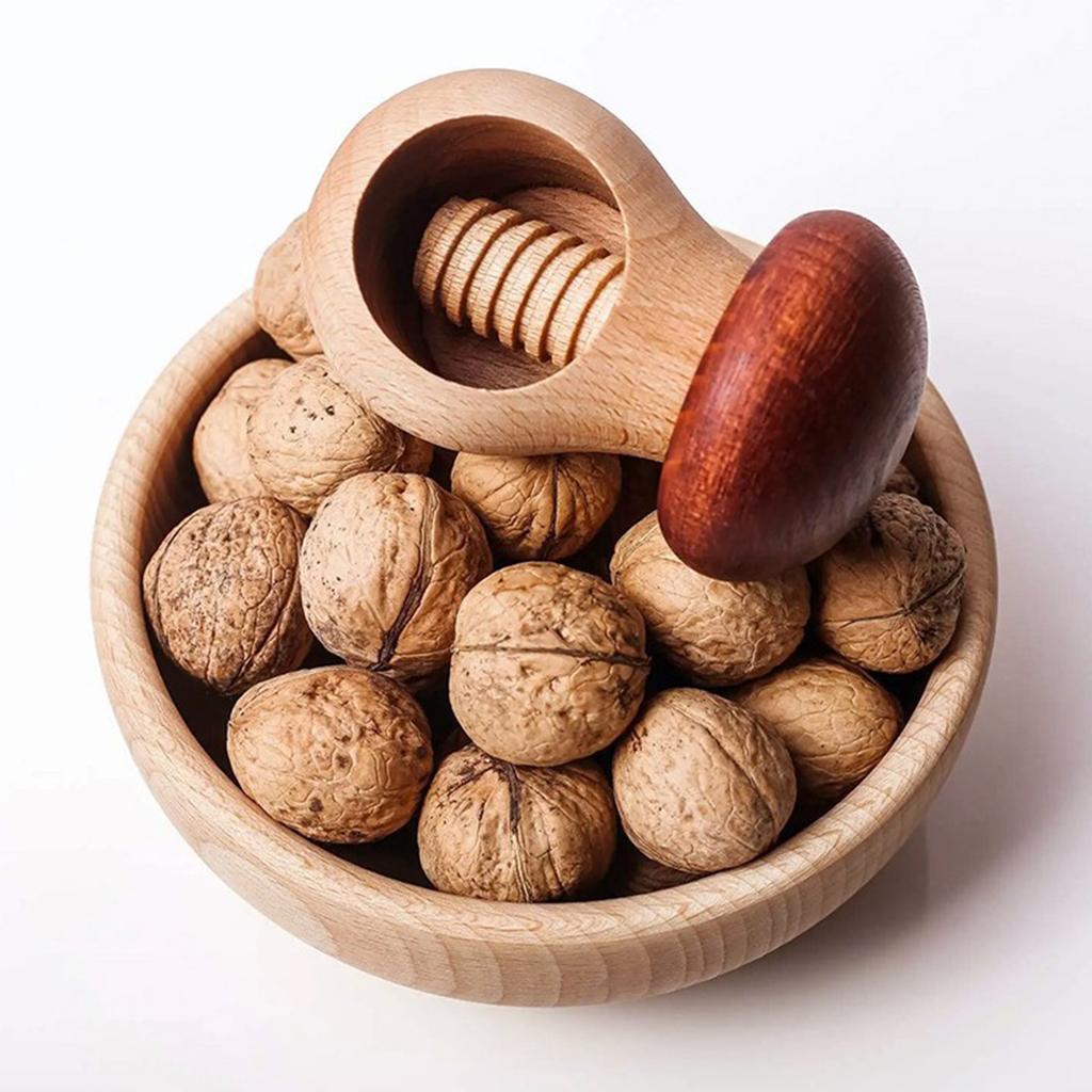 Creative Wooden Walnut  Household Solid Wood Nut Peeler