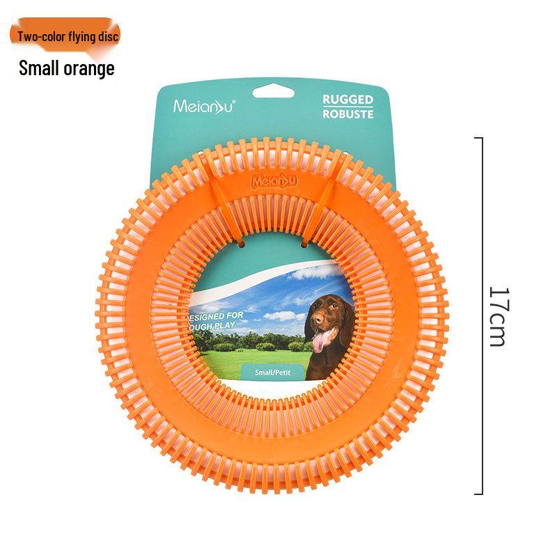 Meianju Dual-Color Pet Frisbee: Interactive Dog Toy for Fetch Training