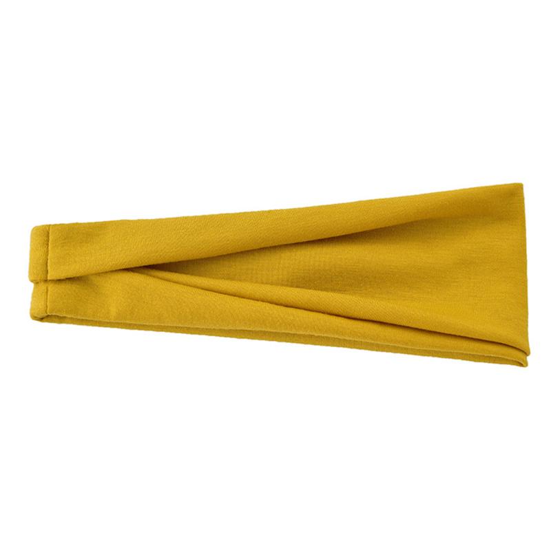 2024 New Women Solid Color Elastic Hair Bands Yoga Headband For Women Twist Cotton Wide Turban Knotted Headwrap Hair Accessories