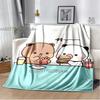 Cute Bubu and Dudu Series Blanket Flannel Cozy Soft Fleece Bedspread Classic Cartoon Blanket,Decke