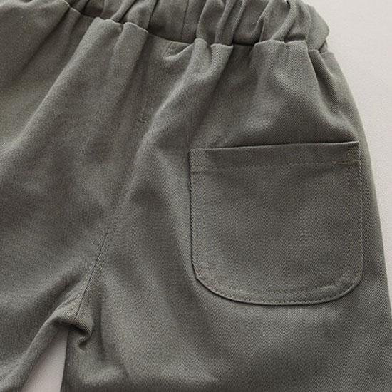 Baby Jungen Kleidung Sommer neue Mode große Tasche T-Shirt + Shorts einfarbig zweiteilig Baumwolle