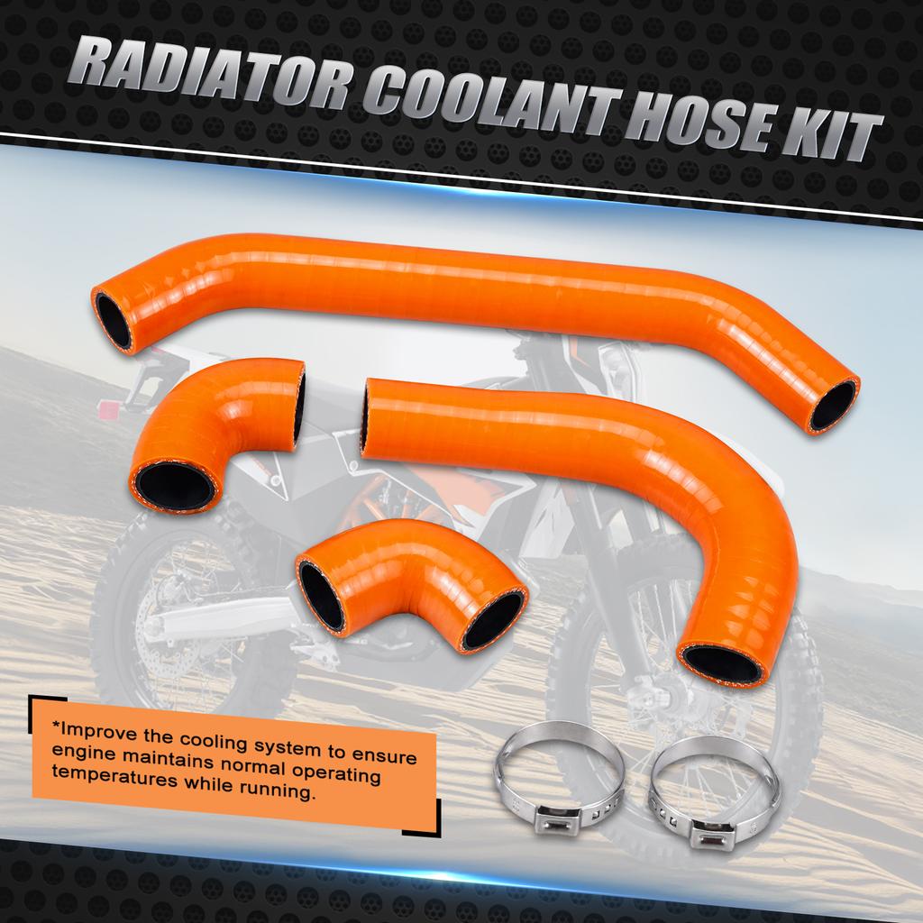 NICECNC For KTM EXC 300 EXC 250 XCW 300 2024 SX 250 SX 300 XC 250 XC 300 Motorcycle Silicone Radiator Coolant Hose Clamps Kit