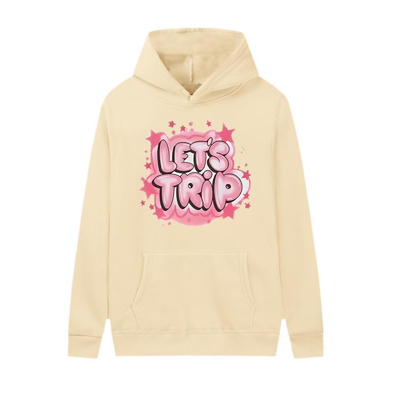 Unisex Kapuzenpullover mit Cartoon-Muster – Fleece, Mehrfarbig, Herbst/Winter Schwarzer Hoodie