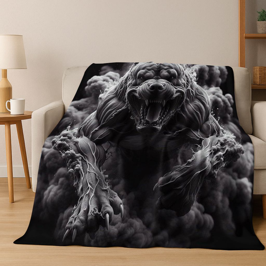 2026 New French Bulldogs Pit Bull Dogs Flannel Blanket,Cozy Soft Throw Blanket for Home Bedroom Bed Sofa Picnic Cover Kids Gift