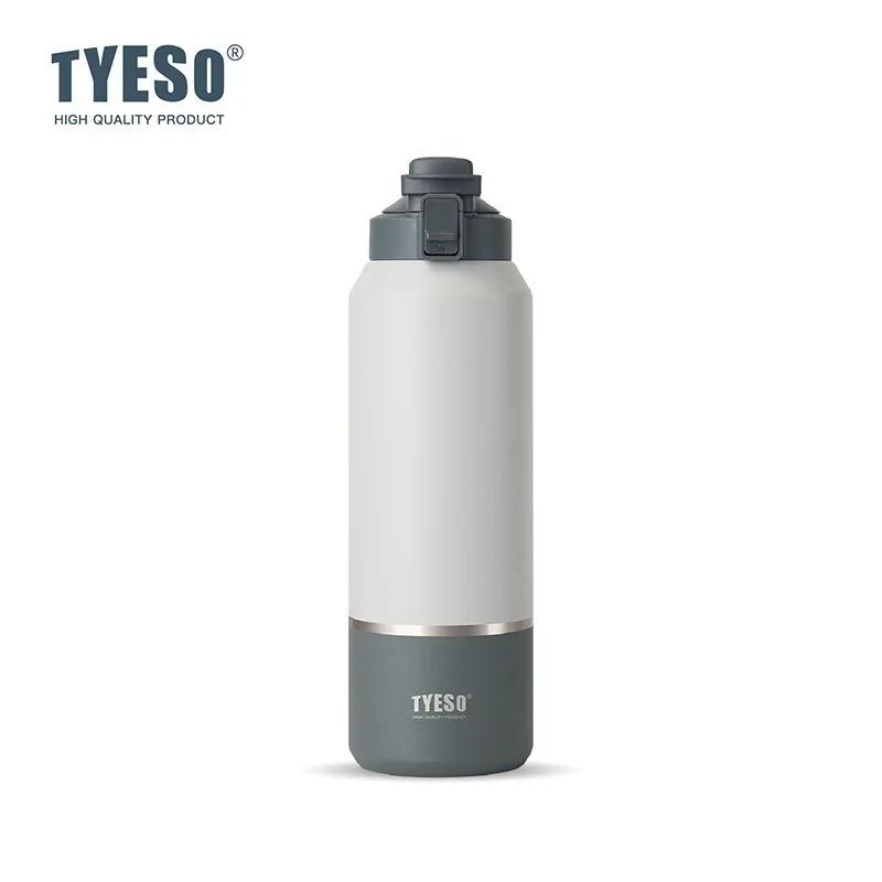TYESO 1200/1500ML Thermo Bottle Stainless Steel Vaccum Travel Mug Leak-Proof Outdoor Sports Water Bottle Large Capacity Tumbler