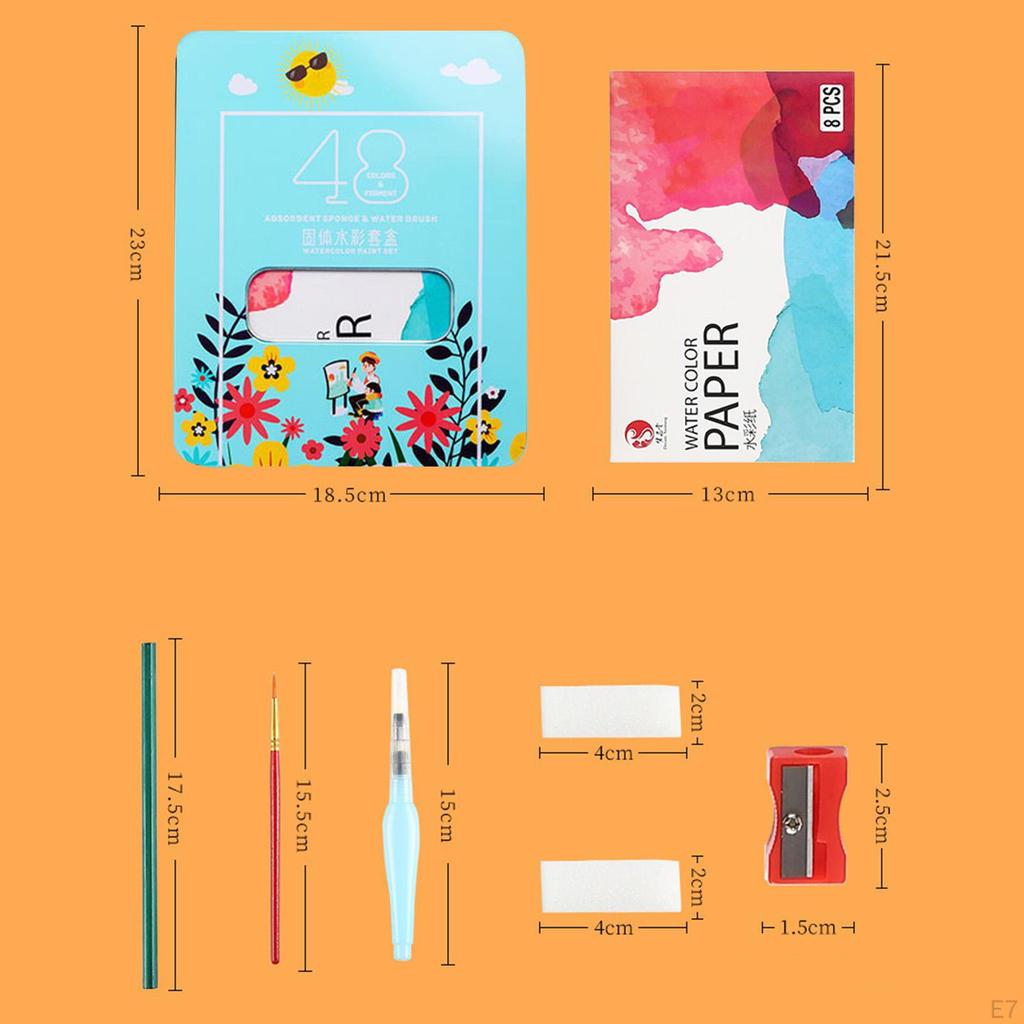 Creative Watercolor Paint Set - 48 Assorted Colors for Art Enthusiasts