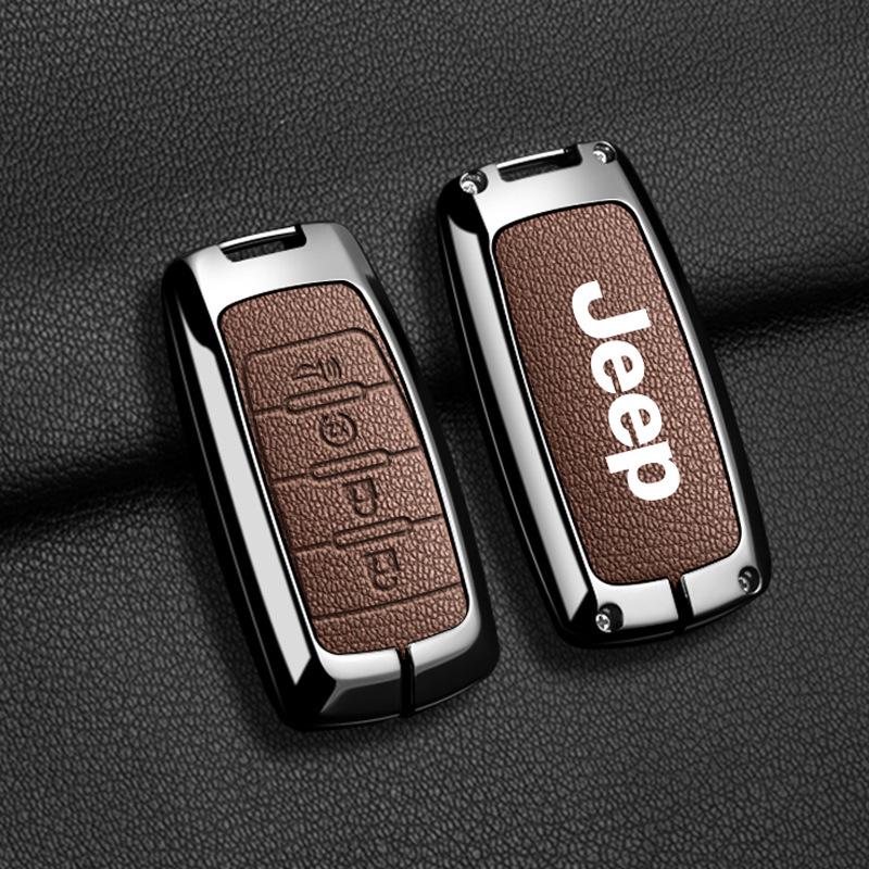 Compatible Jeep Key Case for Compass, Renegade, Cherokee, Grand Commander, Grand Cherokee