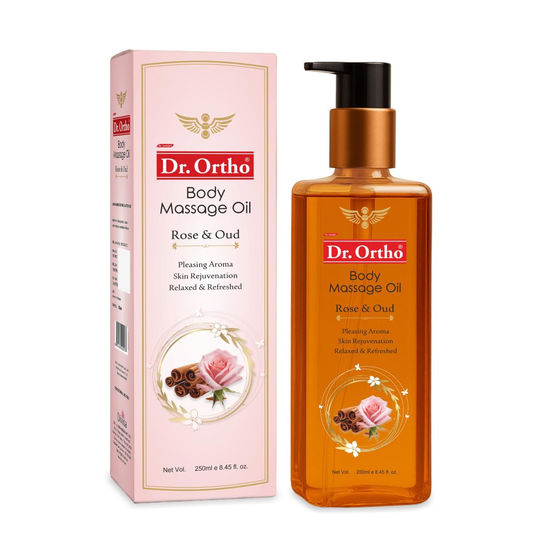 

Dr.Ortho Rose & Oud Body Massage Oil 250ml Pack of 1 | Relaxing Aromatic Oil for Muscles & Skin