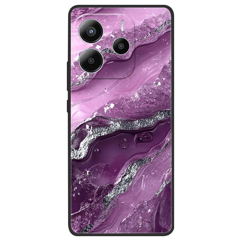 For Xiaomi Redmi Note 14 5G Case Soft TPU Marble Silicone Phone Cover for Coque Redmi Note 14 5G Global Cases Black Bumper Funda