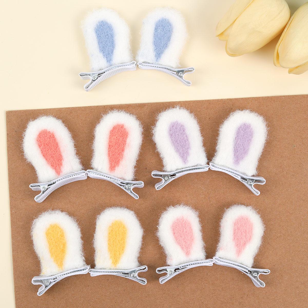 

10Pcs Rabbit Ears Hair Clips Cute Cat Ear Hairpin Little Girl Kids Creative Cosplay Birthday Party Daily Accessories Headwear