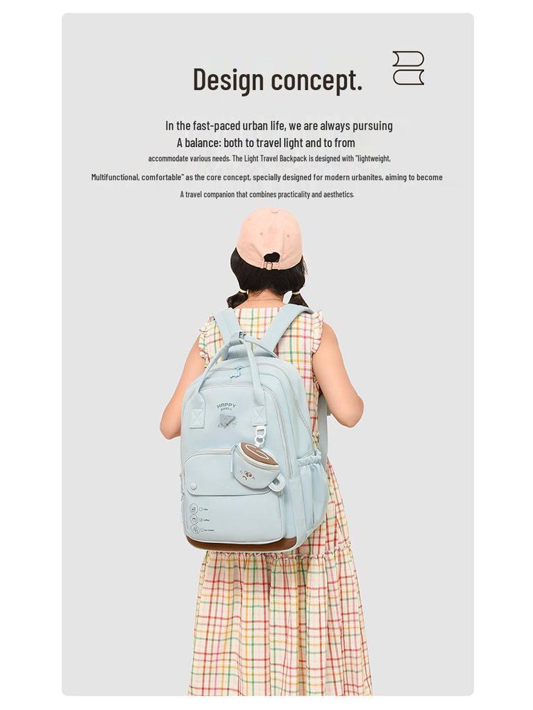 2025 New Sweet Fresh Backpack for Girls - Korean Style, Lightweight for Middle/High School & College Students