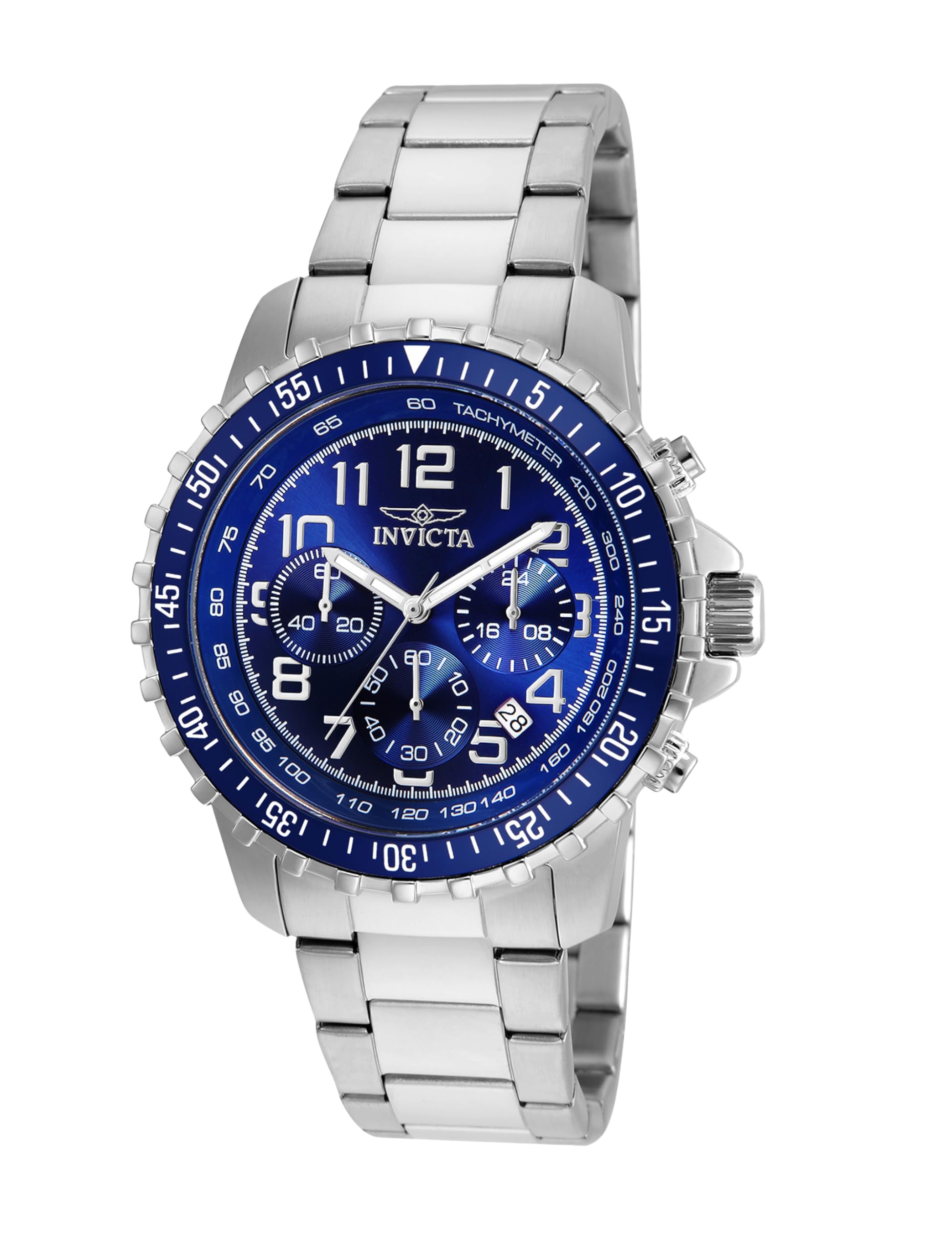 

[Invicta] Часы Specialty Quartz 45 мм Корпус Серебряный Ремешок Из Нержавеющей Стали Синий Циферблат 6621 Мужские Оригинальные Импортные Изделия [Товары]