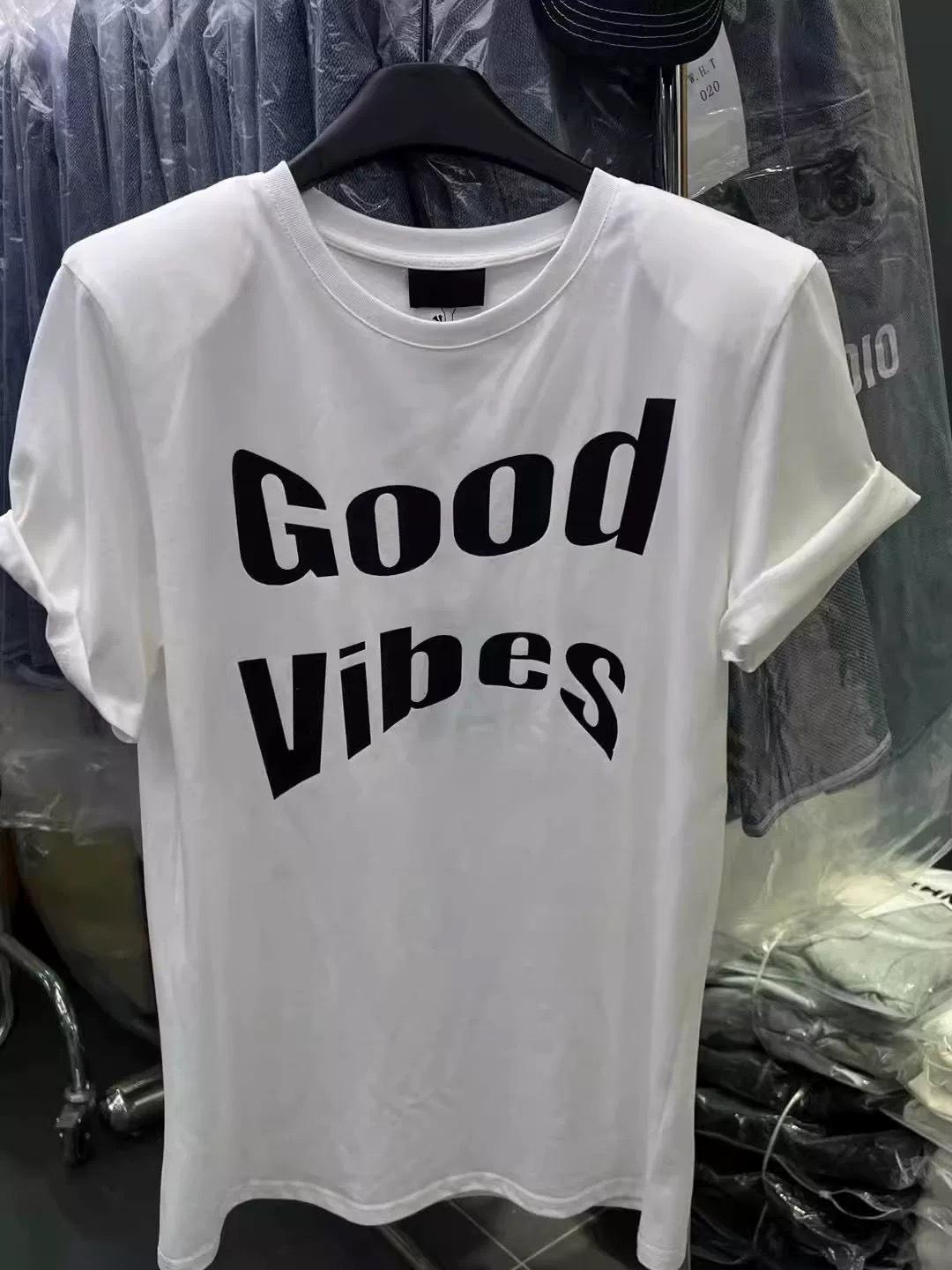 

Korean Retro Hong Kong Style Cotton Letter Print Loose Short Sleeve Women s T-shirt Extra Large