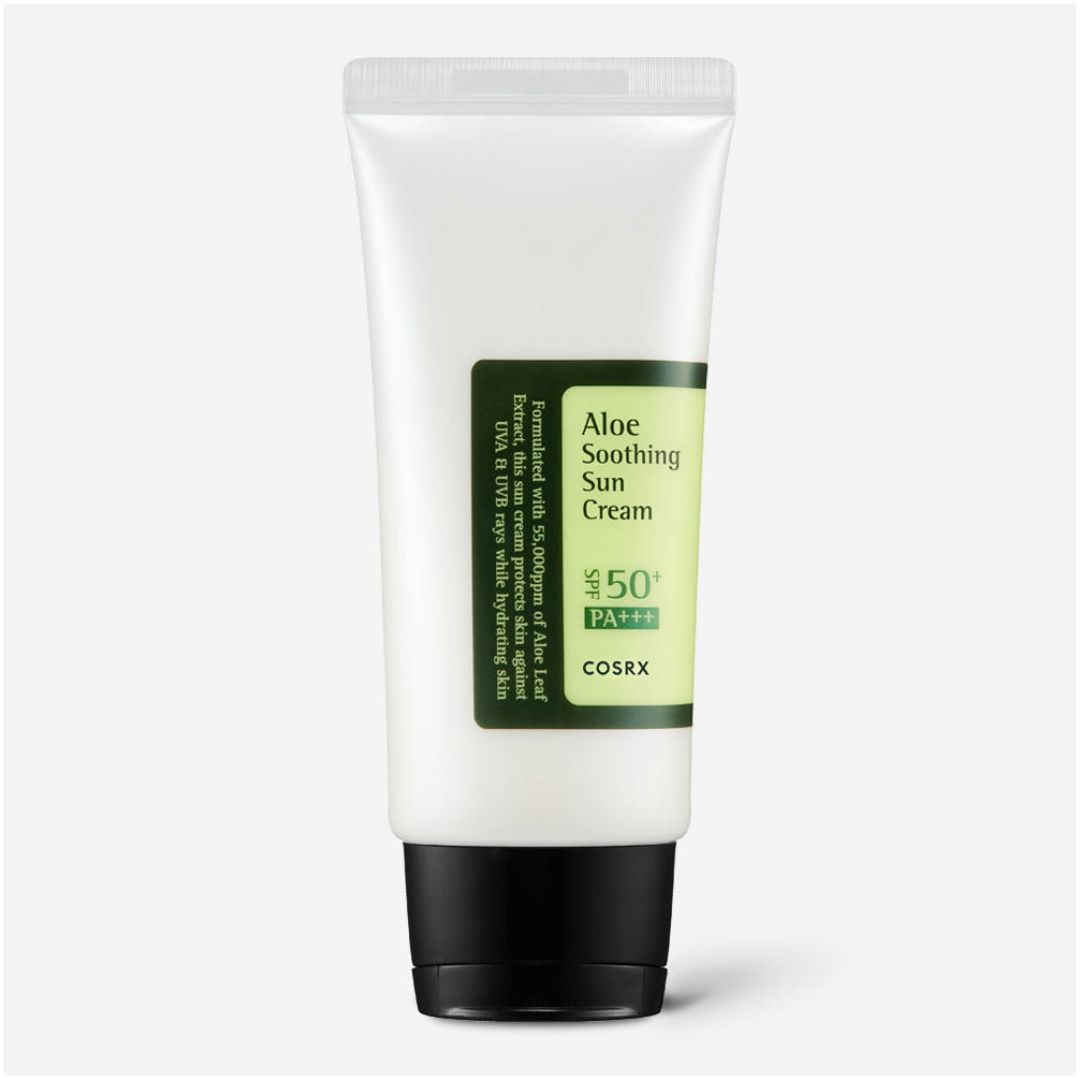 COSRX Aloe Soothing Sun Cream SPF50 PA+++ Hydrating Sunscreen 50ml 1 Pack (50ml)