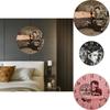 Minimally Retro Elvis Presley Patterned Wall Clock For Living Room Decor