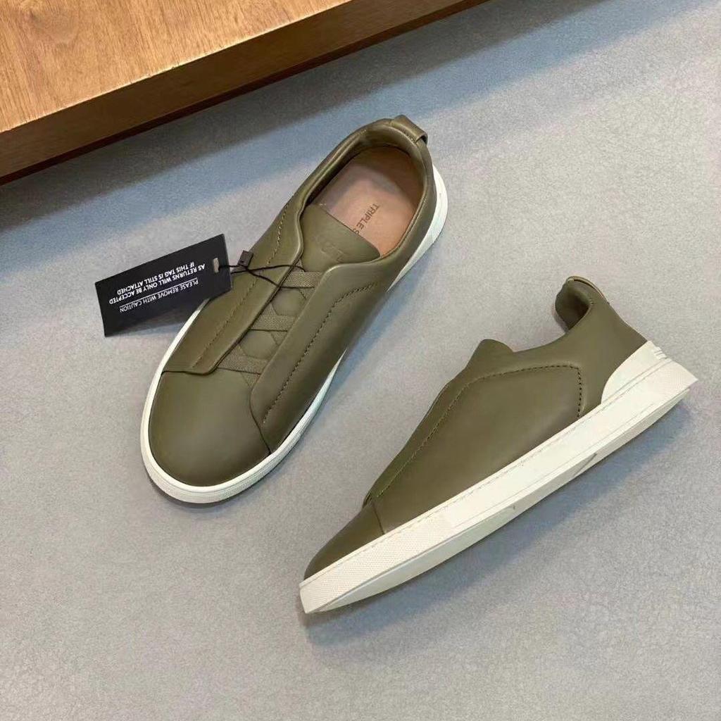 Men's Suede Leather Fashion Sneakers - European Style Casual & Business Shoes