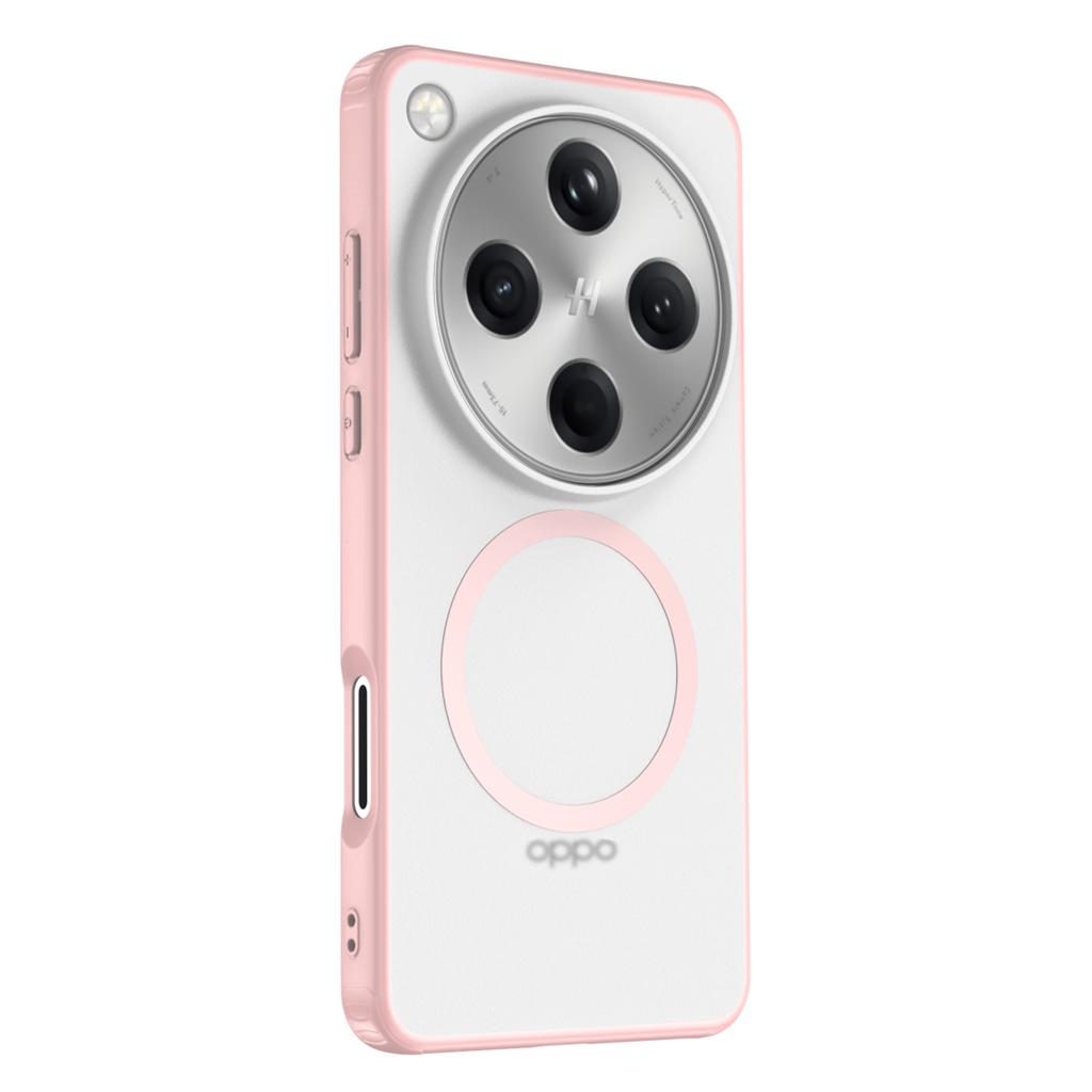 For Oppo Find X9 Ultra Case Magnetic Frosted Semi-transparent Baby Skin Raised Camera Lens Lips Hybrid Soft Cover