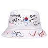 Reversible Graffiti Heart Bucket Hat Small Batch Custom Printed Embroidered Logo Fisherman Hat Stable Supply
