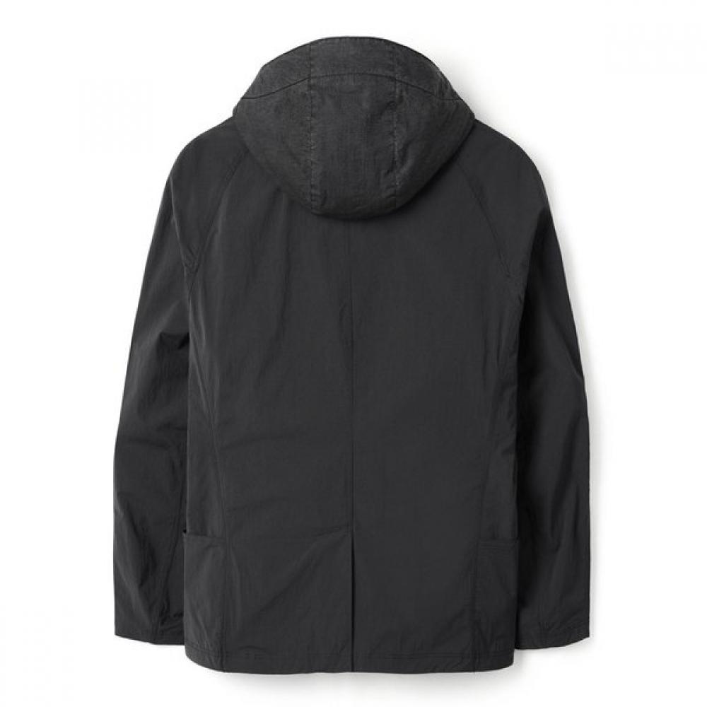 Detachable Hood Loose Fit Jacket Sajas25111chd