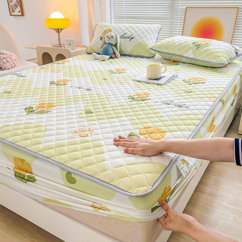 Class A Antibacterial Padded Mattress Three-piece Set, Thickened Washed Cotton Mattress Cover Mattress Plus Cotton Simmons Non-slip Protective Cover