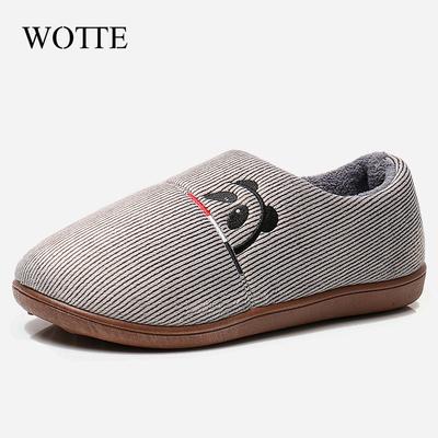 Fashion Slippers For Men Furry Slides Warm Winter Home Soft Slippers Indoor Flats Shoes Ladies Furry Plush Men Slippers Pantuflas Mujer