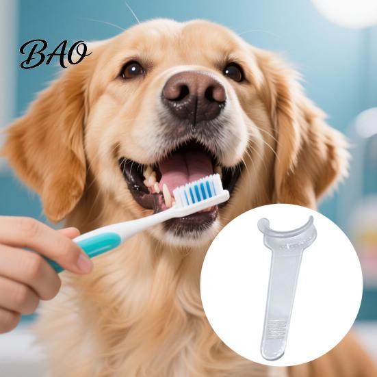 Pet Tooth Brushing Aid Helper, Clear Teeth Cleaning Aid, Reusable Oral Care Safe Mouth Spreader Holds The Lip Aside for Dogs And Cats, Easier