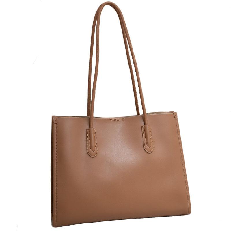 Shoulder Bag High End Autumn New Large Capacity Bag for Women's Napa Leather Daily Commuting Tote Bag