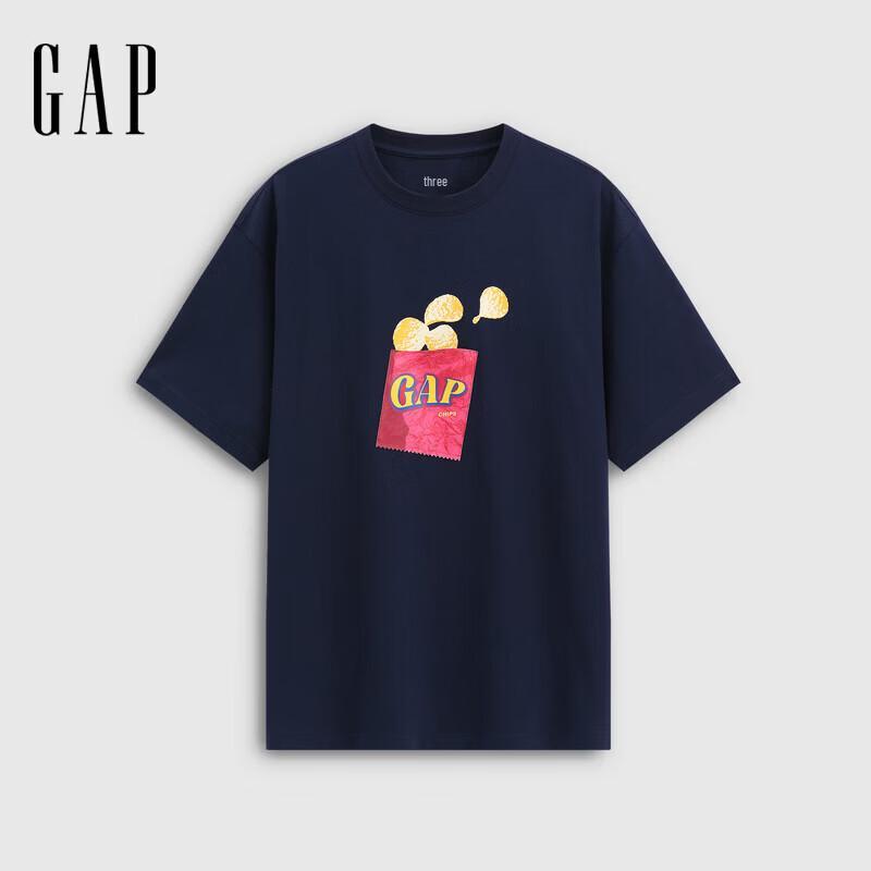 Gap Unisex Logo Print Loose Short Sleeve T-Shirt