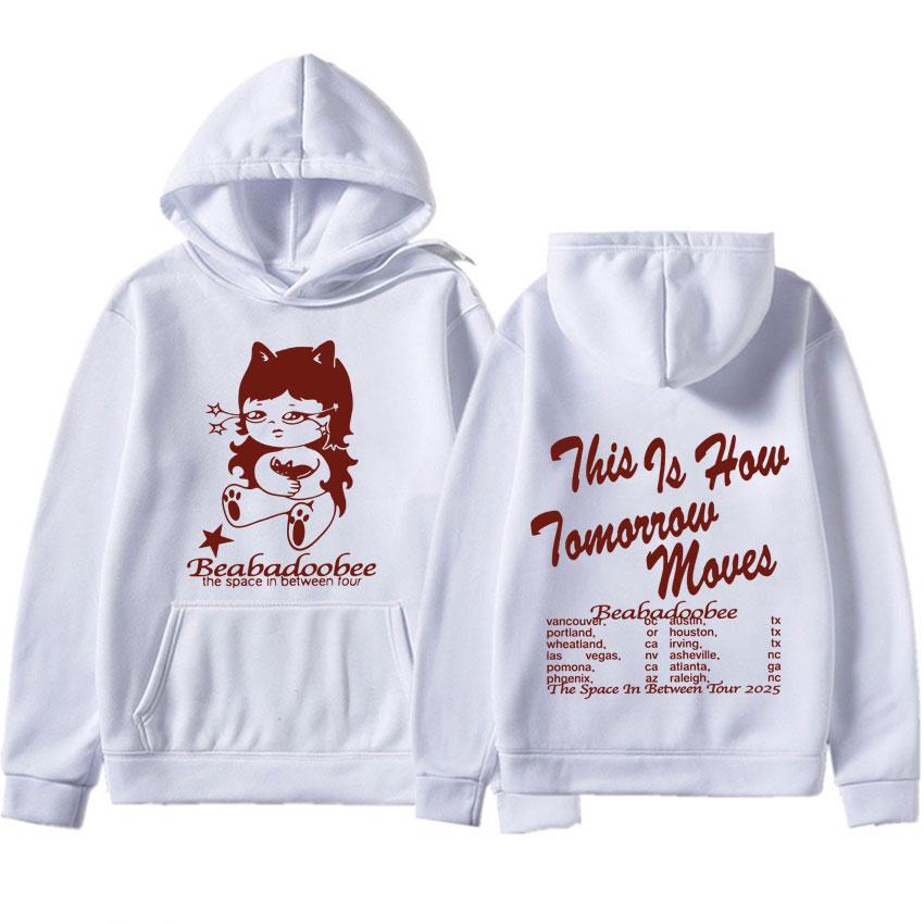 Rapper Beabadoobee Hoodies Cartoon-Druck Lässig Übergroß Hohe Qualität Punk Herren Pullover Streetwear Mode