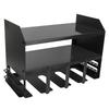 Power Tool Organizer 4 Slots Iron Structure Multifunctional Compact Drill Holder Wall Mount for Workshop Warehouse Black