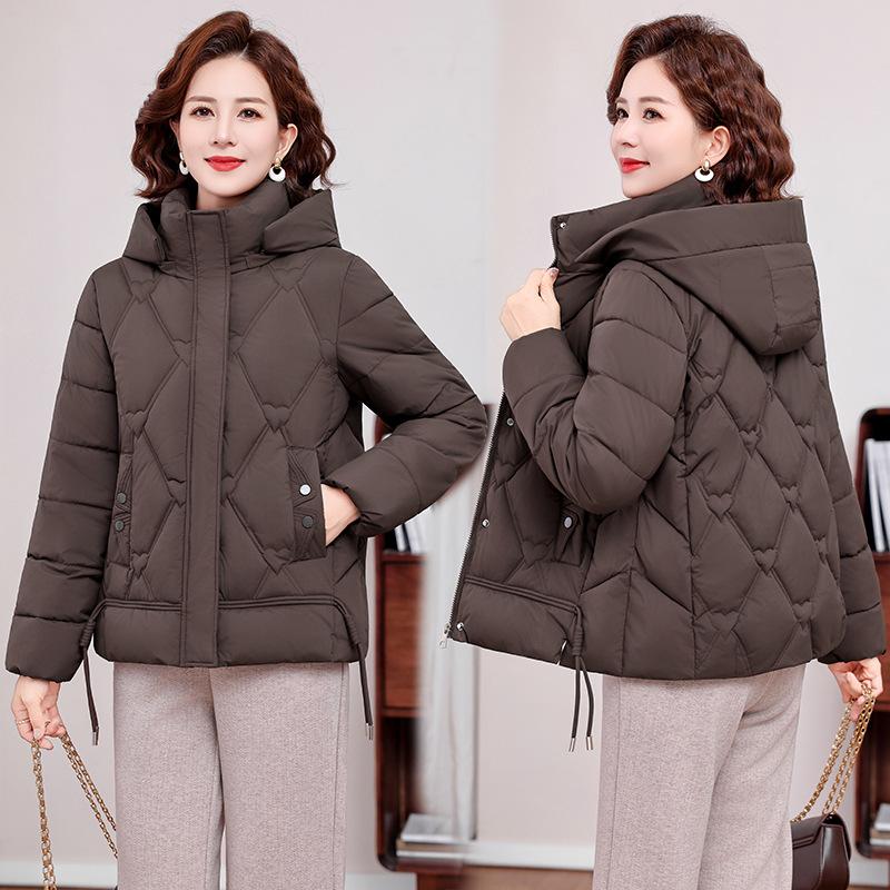 Women's New Fashionable Versatile Hooded Cold Fluffy Warm Loose High-quality Fabrics Casual Sports Cotton Coat Jacket