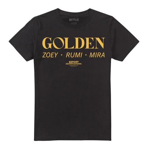 K-Pop Demon Hunters Unisex Adult Huntrix Golden Names T-Shirt