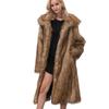 Winter Damen Faux Fuchs Pelz Langer Mantel Dick Langärmlig Flauschige Pelzjacke Elegant Mujer Pelzmantel Warm Fellig Zottelig Oberbekleidung