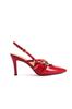 Women's Fashion Style Special Design Three-Stripe Buckled Low Heel Shoes
