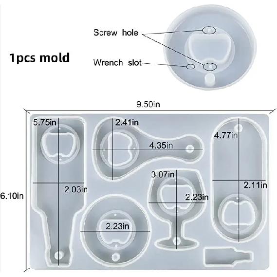 Bottle Opener Inserts Kit Stainless Steel Round Bottle Opener Inserts with Screws and Screwdriver for Bottle Opener DIY Mould1