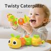 Twisty Caterpillar Baby Toy Interactive Rotating Joints Squeaker & Beads Motor Skills Development Safe Durable Toddler Playtime