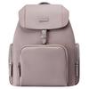 E-Nora Logo Drawstring Closure Synthetic Leather Backpack Medium Women Backpack Dusty-Pink NS5-90002