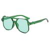 2025 Retro Double Bridge Sunglasses Large Frame PC Lenses UV400 Anti-UV Pilot Glasses for Men and Women