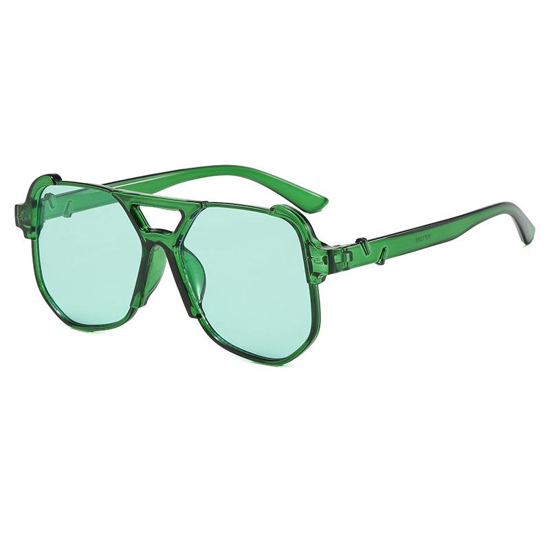 2025 Retro Double Bridge Sunglasses Large Frame PC Lenses UV400 Anti-UV Pilot Glasses for Men and Women