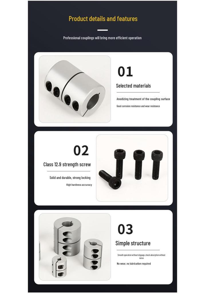 Aluminum Alloy Rigid Coupling for Stepper Motor and Lead Screw Engraver