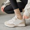 Solid Color Athletic Socks Crew Socks, Thickened Terry Lining Winter Warm Versatile Daily Use Soft Elastic Cotton Blend for Wear High Elasticity