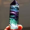 Elegant Natural Fluorite Quartz Crystal Stone Healing Amethyst Hexagonal Wand Point For Wellness And Balance