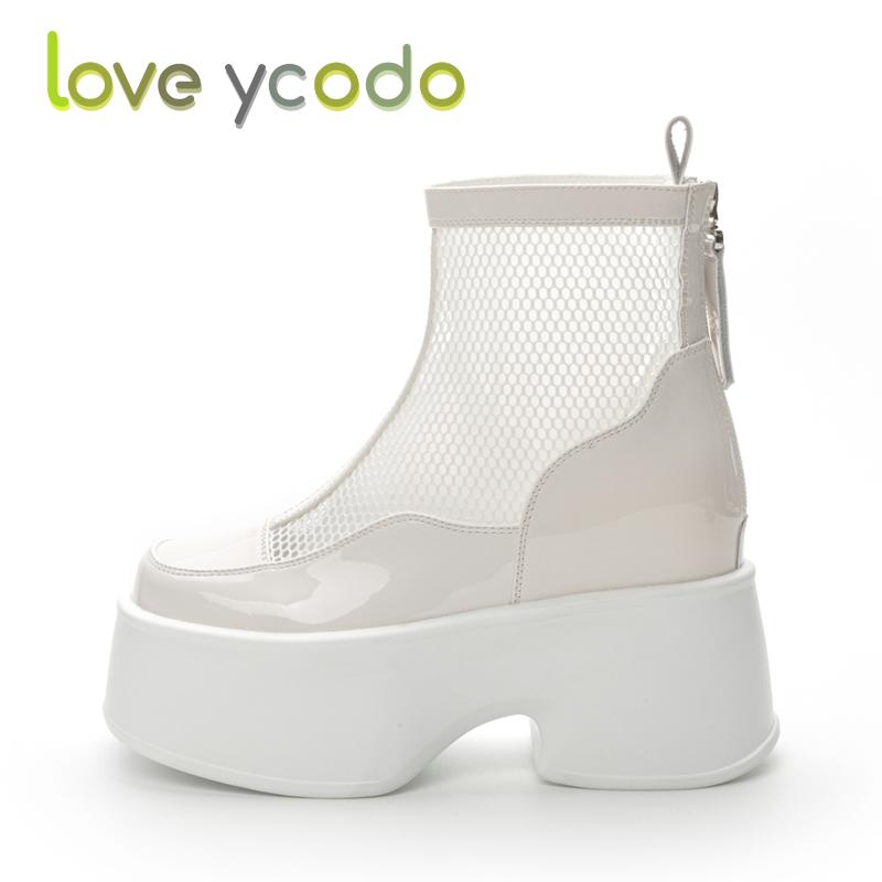 Women's Summer Breathable Increase Platform Boots, Fashion Women's Increase Waterproof Platform Shoes